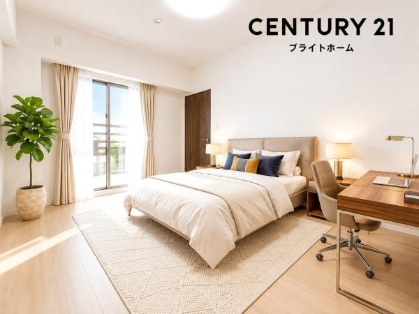 セントラルコート横濱井土ヶ谷の洋室|落ち着きのある洋室です！
休日はこちらでおくつろぎ下さい♪
※家具等はCGでの参考レイアウトです。