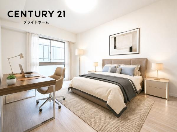 パークコリーナ上大岡アジュールコートの洋室|落ち着きのある洋室です！
休日はこちらでおくつろぎ下さい♪
※家具等はCGでの参考レイアウトです。