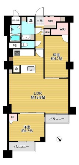 【間取り】 | 蒲生第二コーポ
