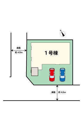 神在東１丁目　新築戸建の区画図