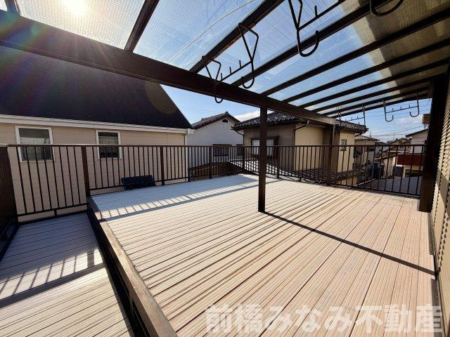 【中古】前橋市下細井町　５DKのバルコニー|広々としたバルコニーです