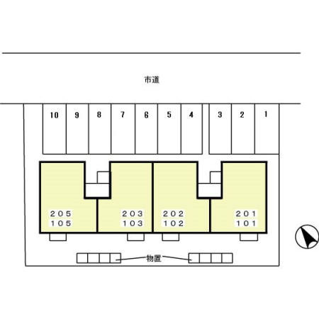 ウィルモア御所野203の区画図