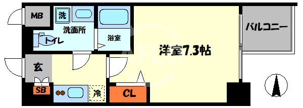エグゼ難波WESTリバーの間取り|エグゼ難波WESTリバー　間取り