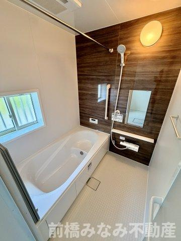 【新築】前橋市青柳町　限定１棟　ハートフルタウン　新築建売の浴室|ゆったり過ごせるお風呂です