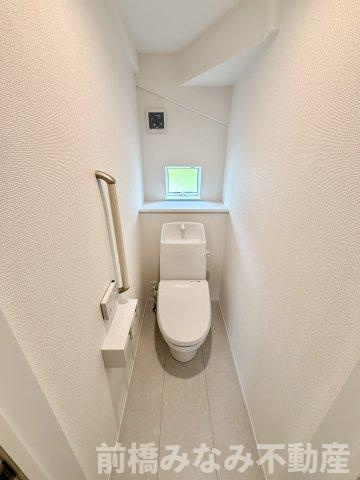 【新築】前橋市青柳町　限定１棟　ハートフルタウン　新築建売のトイレ|落ち着いた色調のトイレです