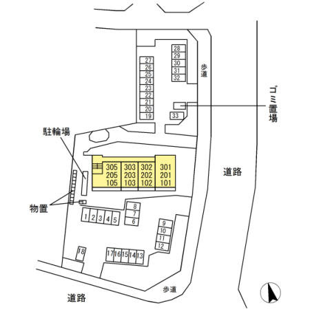 クルール・ルージュ203の区画図