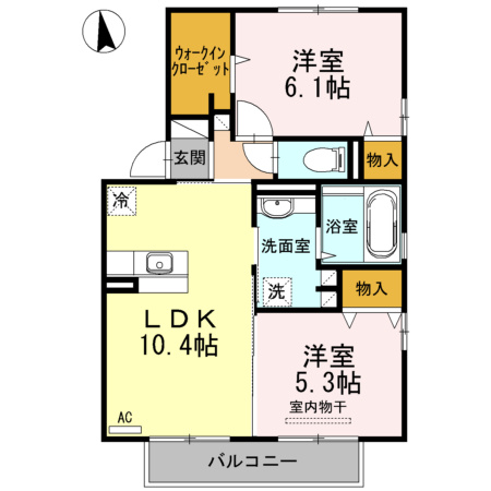 セジュールグレイス A棟の間取り