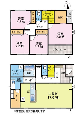 横浜2丁目　新築戸建の間取り