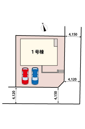 横浜2丁目　新築戸建の区画図