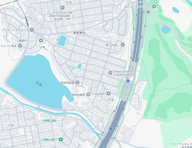 枚方市長尾東町　第4期　新築一戸建ての地図