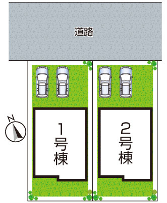 枚方市長尾東町　第4期　新築一戸建ての区画図|全2区画