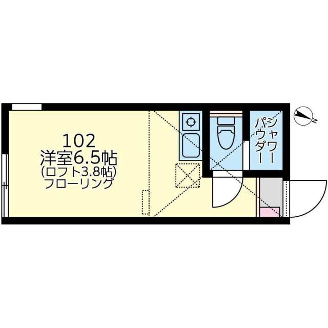 横浜市中区石川町３丁目のアパートの間取り