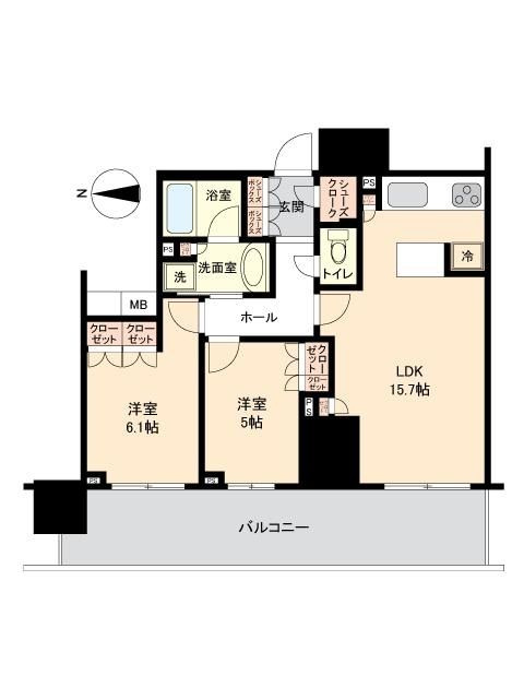 パークホームズ川越新富町アドーア　中古マンション　3階の間取り