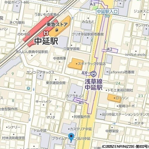 【地図】プライムアーバン品川中延