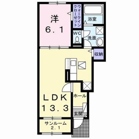 【間取り】 | ソレイユ元町Ⅳ