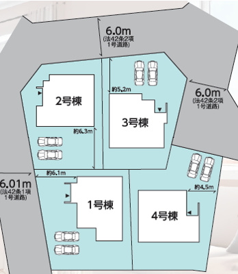 【区画図】 | 福島市町庭坂一本杉　1号棟（Z）