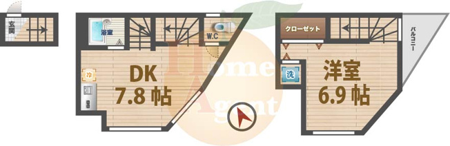 【間取り】 | アイコート高円寺北 | 1DKのお部屋です。