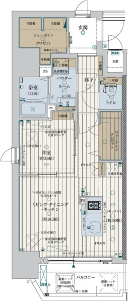 ファーストフィオーレ新町ファジスタの間取り