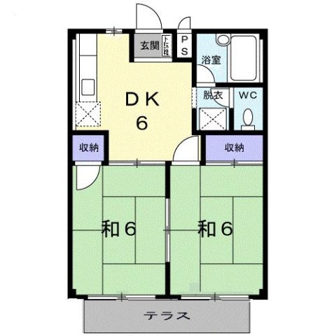 シティーハイツ中川　Ａの間取り