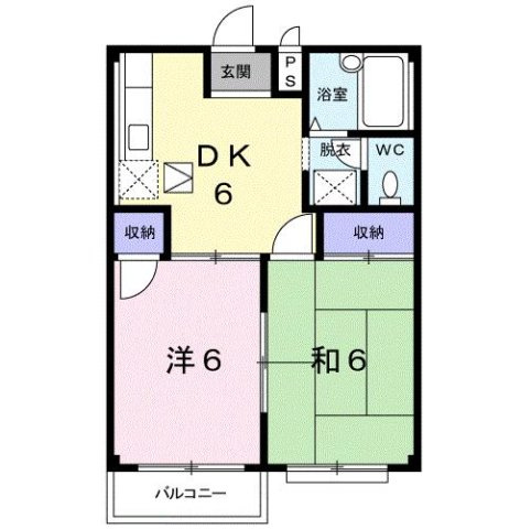 フェルド中居の間取り