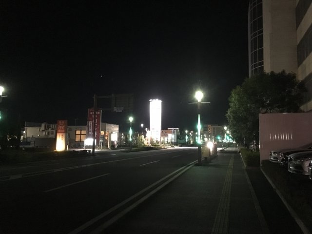 藤和シティコープ新前橋のその他|マンション前の大通り（夜の雰囲気）
