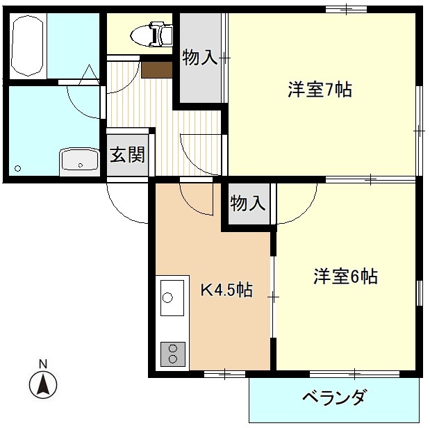シルクハイツ天川の間取り