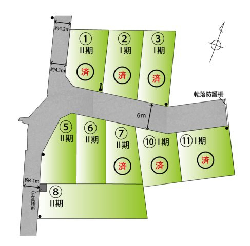 ライフフィールド野崎Ⅱの区画図