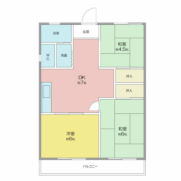 サンハイツ花堂の間取り