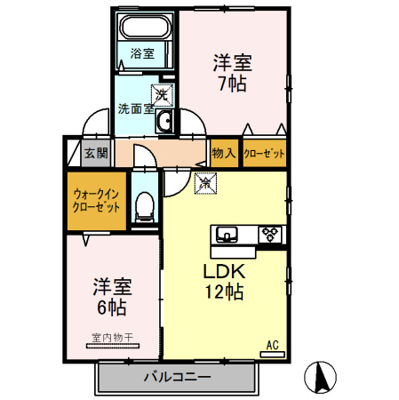 Ｔ’ｓスクエア　D棟の間取り