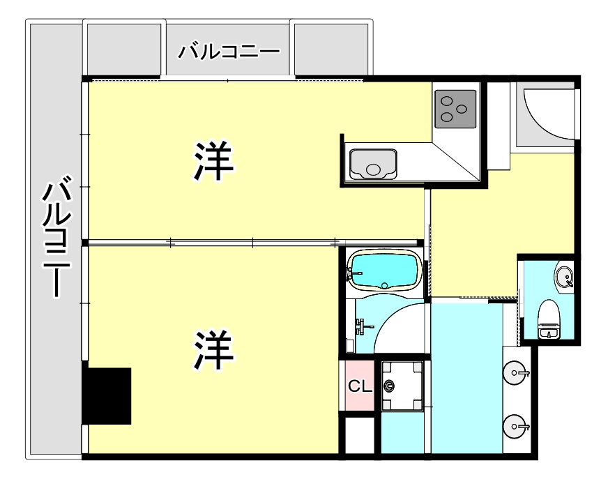 おおきに東心斎橋ビルの間取り