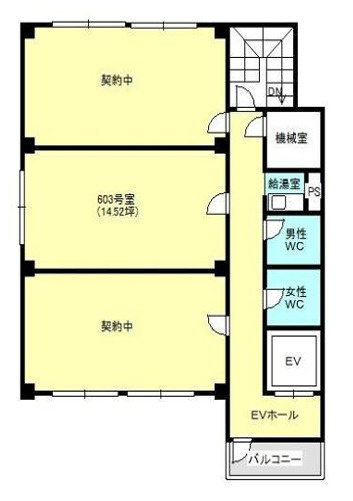 大阪市北区西天満２丁目の事務所の間取り