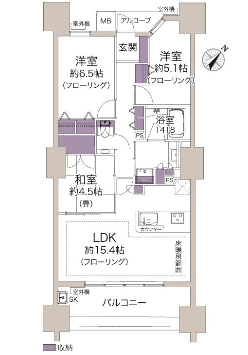 ザ・パークハウス広島駅前通りの間取り
