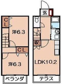 アプトＩＲＩＢＡの間取り