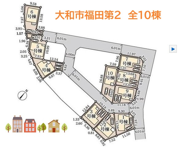 【区画図】 | 全１０区画の「開発分譲地」で新生活をスタートしませんか♪♪　
小田急江ノ島線「高座渋谷駅」徒歩14分と駅まで徒歩圏内！