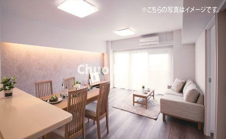 サンクレイドル新小岩親水公園の居間・リビング|リビング施工例