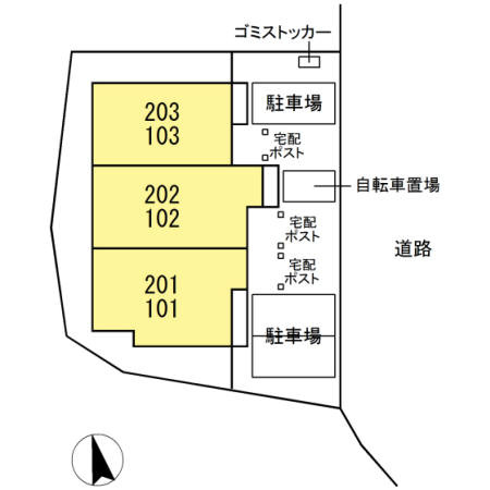 GRANDAYの区画図