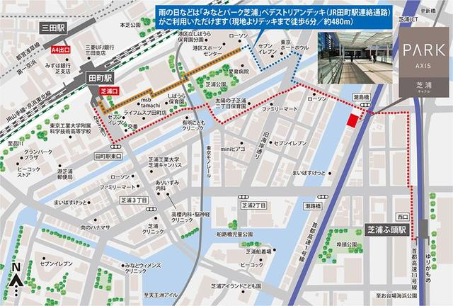 パークアクシス芝浦キャナルの地図