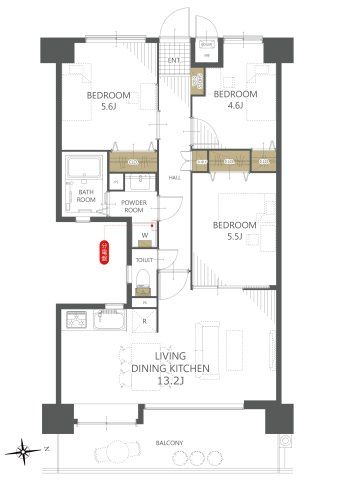 【間取り】ライオンズマンション古江ガーデン 