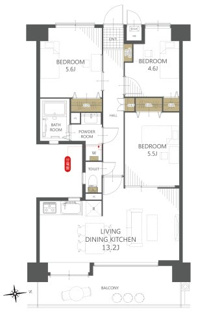 【間取り】ライオンズマンション古江ガーデン 