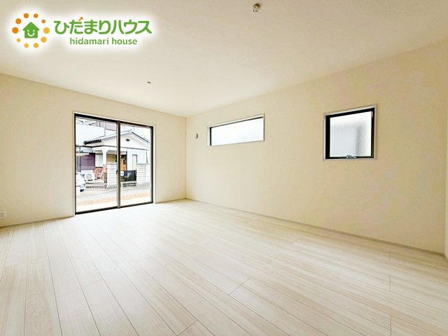 【居間・リビング】 | 第1石岡市旭台　新築戸建 | 大型テレビに大型ソファー(^^)どんなインテリアにするか考えただけでわくわくしますね！