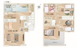 【間取り】 | 所沢市狭山ケ丘1丁目　全1棟