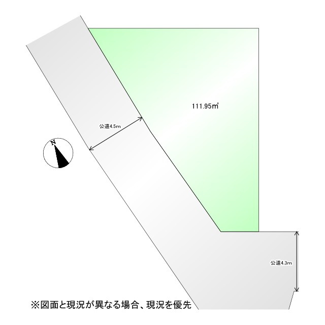 熊谷市肥塚　中古住宅の区画図|図面と現況が異なる場合、現況を優先とします。