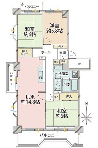 ■3LDK、専有面積：81.41平米、バルコニー面積：16.06平米
※図面と現状が相違する場合は、現状を優先とします。
※家具、小物は販売価格に含まれておりません。