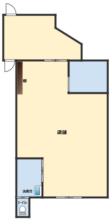 朝来店舗の間取り