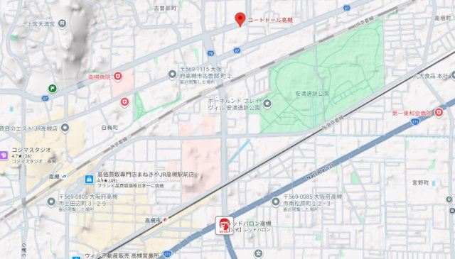 コートドール高槻の地図