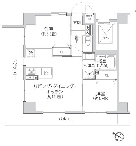 【間取り】 | マイキャッスルラルジュ横浜西