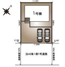 筑西市幸町1丁目　第21　の区画図