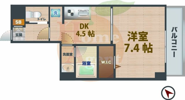 【間取り】 | 大裕ビル | 1DKのお部屋です。