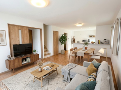 【居間・リビング】 | 小金原7丁目　新築分譲住宅　全3棟 | ※こちらはCGで画像を生成したイメージ画像になります。家具などは付いておりません