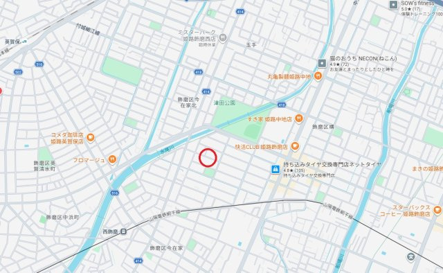 姫路市飾磨区今在家7丁目　　山陽電鉄「西飾磨駅」徒歩10分の地図